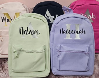 Personalised Backpack Rucksack For Children Kids Toddlers With Any Name Printed New Babies Infants Girls Boys PE Sports Mini Bag Schools