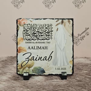 Personalised Aalimah Alimah Graduation Gift Slate Mubarak Muslimah Gift personalised-aalimah-alimah-graduation-gift-slate-mubarak-muslimah-gift