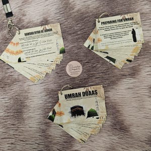 Cartes Omra Dua pour adultes enfants Tawaaf de La Mecque Kabah Safaa Marwa à lire Cadeaux Haajji Haajjah Simple Facile avec traductions Ensembles clairs
