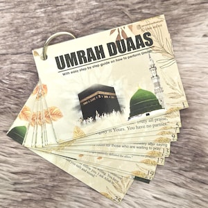 Umrah Duaa Cards For Adults Teens Tawaaf Makkah Kabah Safaa Marwa To Read Gifts Hajji Hajjah Simple Easy With Translation Ramadhan Set Hajj