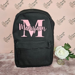 Personalised Backpack Rucksacks For Children Kids Toddlers Name Initial Babys Infants Girls Boys Back To School Sports Bags Mini PE Carry