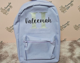 Sacs à dos personnalisés Sacs à dos pour enfants Enfants Tout-petits Nom Initiale Bébés Nourrissons Filles Garçons Retour à l'école Sacs de sport Mini PE Carry