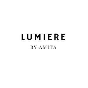 May include: Black and white logo for Lumiere by Amita.