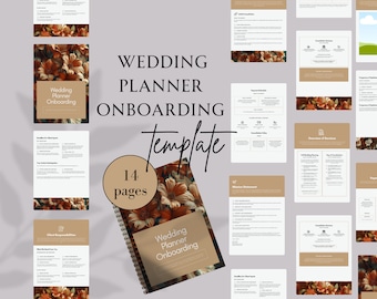 Wedding Planner Client Onboarding, Wedding Planner Onboarding, Wedding Business Template, Canva Customizable Template, Small Business