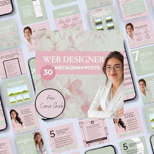 Social Media Posts For Web Designers, Web Design Social Media Post, Web Designer Posts, Web Designer Instagram Posts, Canva Template