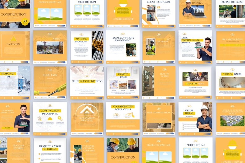 Construction Instagram Post, Instagram Templates for Construction ...