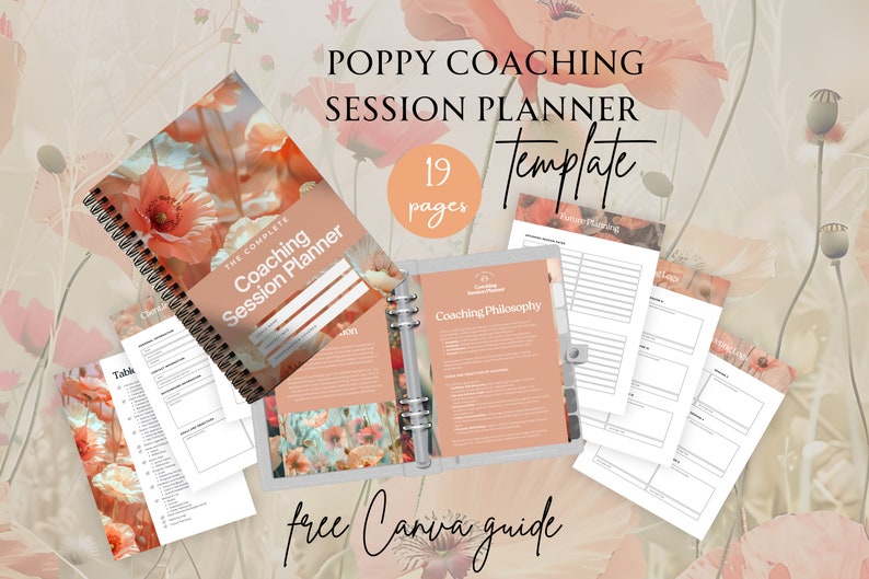 Session Planner Guide Coaching Session Planner Template, Life Coach Session Planner, Poppy ...