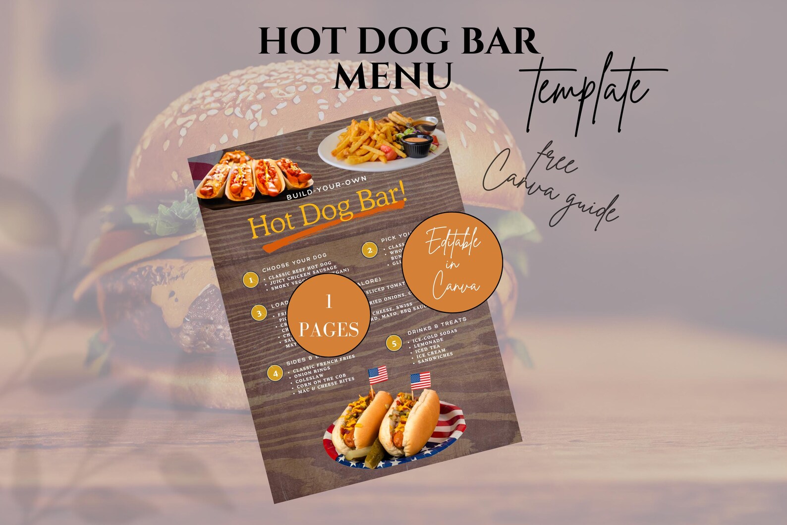 Hot Dog Bar Menu, Hot Dog Theme Bar, Soul Food Restaurant Menu, Brunch ...