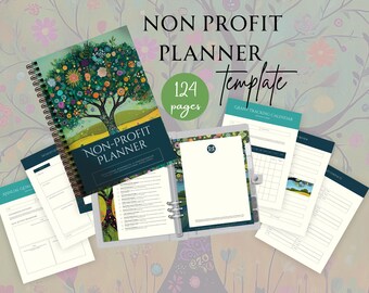 Non Profit Business Planner, Fundraising Event Planner, Fundraising Template, Event Planner, Donation Template, Non Profit Report, Canva