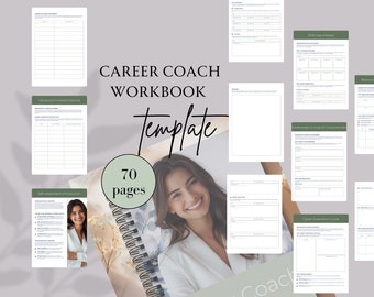 Career Coach Workbook, Career Coaching Workbook And Templates, Workbook For Career Coaches, Profession Coaching, Job Advice Coach, 70 Pages