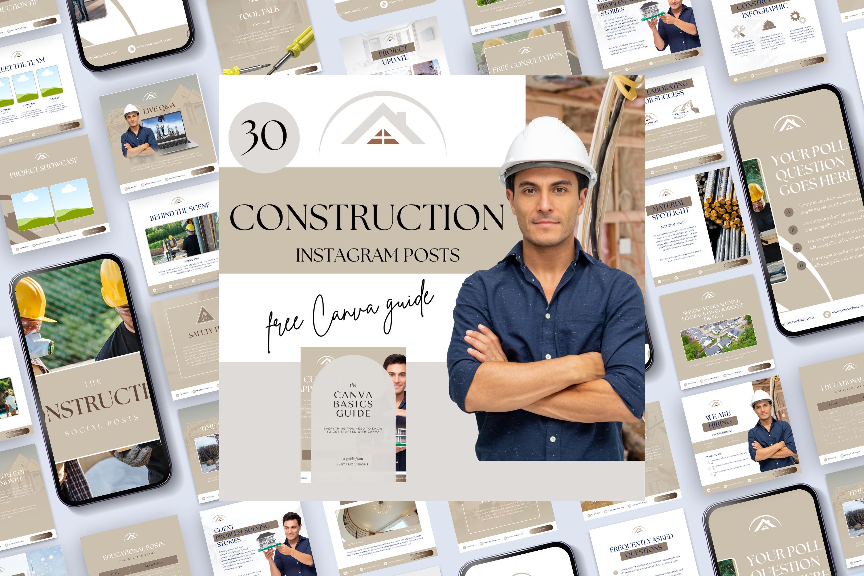 Instagram Templates for Construction, Construction Instagram Post ...