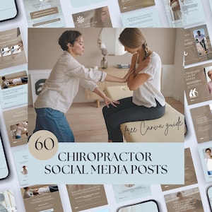 Social Media Template Chiropractor, Social Media Templates For Chiropractors, Chiropractic Clinic Templates, Chiropractic Wellness, Canva