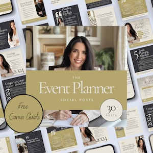 Event Planner Instagram Templates, Instagram Templates For Event Planners, Event Planner Instagram, Party Planner Instagram Post, Organizer