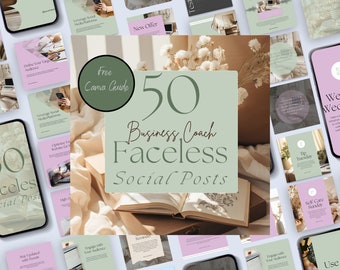 Business Coach Faceless Posts, Coaching Social Media Posts, Social Media Manager, Coaching Templates, Canva Template, Mentor Content