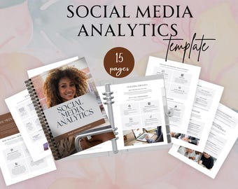 Canva Social Media Analytics Template, Social Media Analytics Report, Social Media Analytics Planner, Social Media Manager Template,Editable