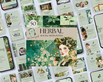 Herbal Social Posts, Instagram Post Canva Herbs, Social Media Posts Functional Medicine, Holistic Wellness, Herbal Products Posts, Nutrition