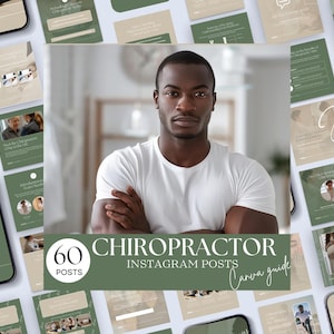 Social Media Templates For Chiropractors, Chiropractic Social Media Templates, Chiropractic Canva Templates, Instagram Template Chiropractic