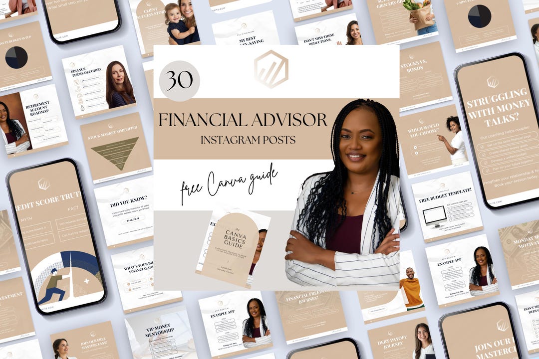 Financial Advisor Social Media Templates, Financial Coach Instagram ...