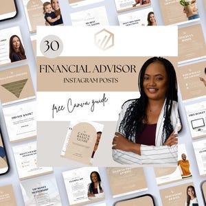 Plantillas de redes sociales para asesores financieros, Instagram para entrenadores financieros, publicaciones sobre administración del dinero, publicaciones de Instagram para consultores financieros, coaching