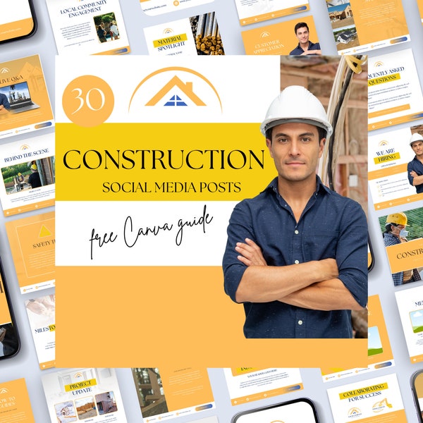 Construction Social Media Posts - Etsy