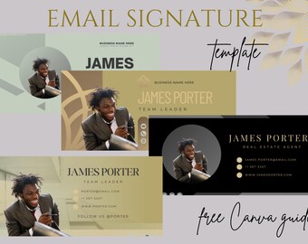 Email Signature Template For Realtors, Email Signature Canva, Email Signature With Picture, Signature Icons, Real Estate Email Signature