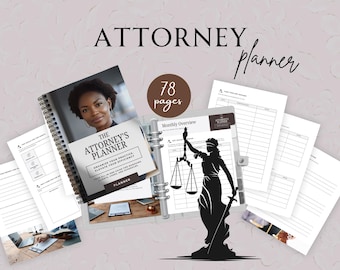 Attorney Planner, Digital Templates Attorney, Lawyer Digital Planner, Attorney Case Management, Financial Management Template, Lawyer Plan