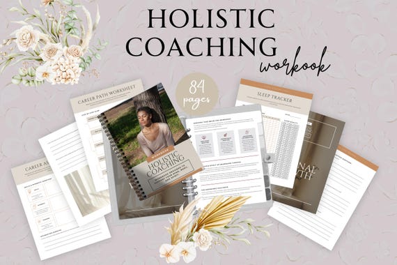 Holistic Health Workbook, Holistic Coach Workbook Template, Coaching Workbook Canva, Holistic Wellness Template, Meditation Workbook, Health
