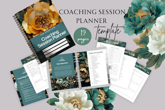 Coaching Session Planner Template, Coaching Session Worksheet, Life Coach Template, Business Coach, Health And Wellness, Therapist, Educator