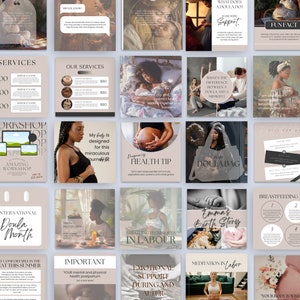 Doula Instagram Posts, Doula Social Media Post, Doula Posts, Doula Social Media Templates, Doula Social Media, Doula Business, Birth Worker image 3