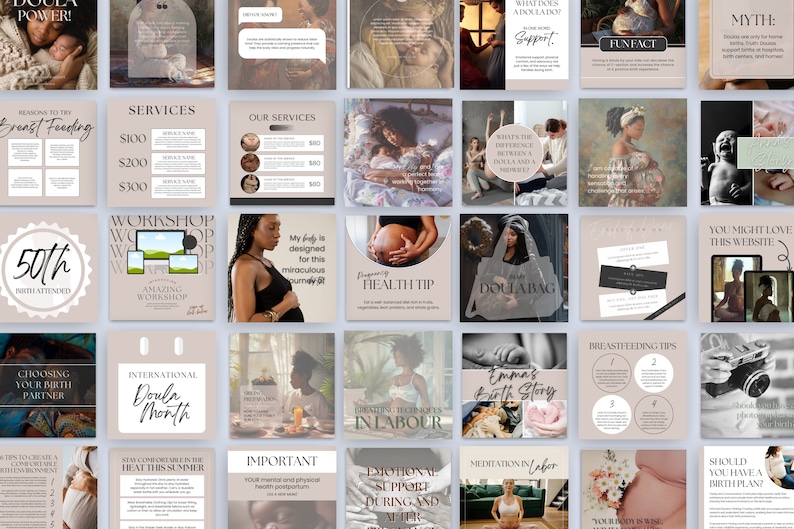Doula Instagram Posts, Doula Social Media Post, Doula Posts, Doula Social Media Templates, Doula Social Media, Doula Business, Birth Worker image 3