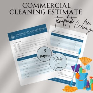Office Cleaning Estimate Template, Canva Editable Template, Cleaning Business Printable, Cleaning Company Intake Form,Estimate Business Form