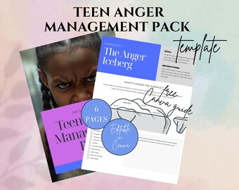Anger Management Therapy For Teens, Workbook, Emotional Regulation, Behavior Management, School Councelor, Mental Health For Teenagers