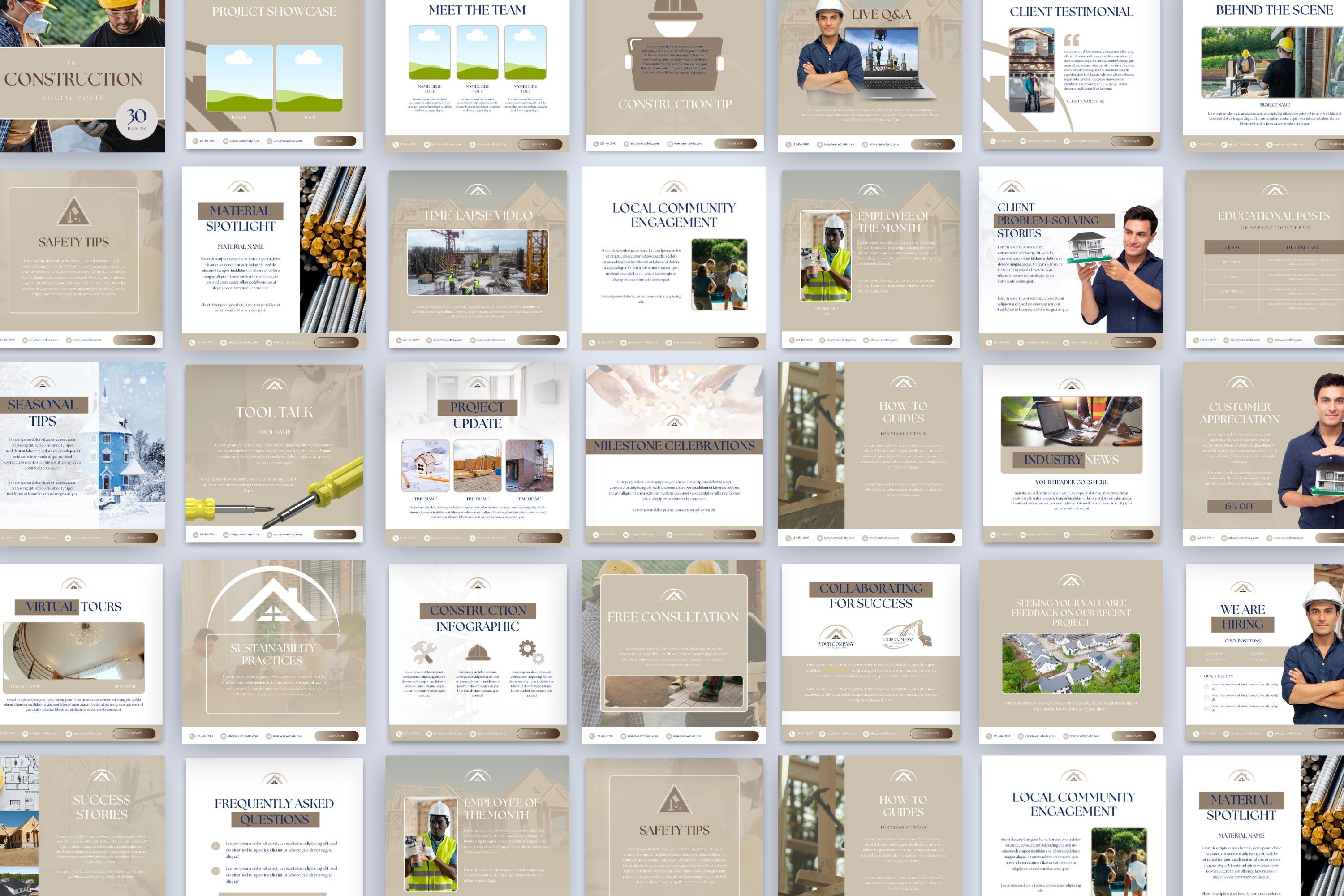 Instagram Templates for Construction, Construction Instagram Post ...