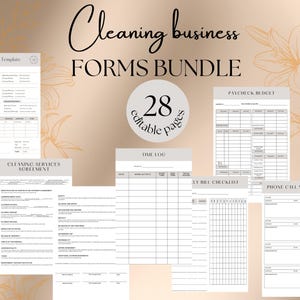Reinigung Business Forms Bundle, Reinigung Firma Forms, Reinigung Service Forms, Reinigung Geschäftsvertrag, Reinigung Checkliste, Zitat Vorlage