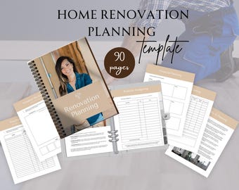 Renovations Planer, Renovation Planer, Home Design Template, Home Projektplaner, Renovation Checklist, Home Renovation Planer