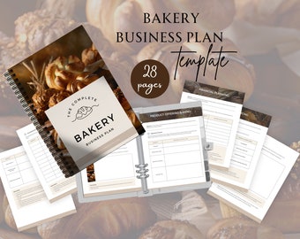 Modèle de plan d'entreprise de boulangerie, Plan de petite entreprise, Modèle canevas, Modèle commercial, Entreprise en démarrage, Entreprise de boulangerie à domicile, Financement