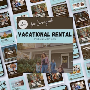 Vacation Rental Instagram Post, Host Airbnb Post, Airbnb Social Media, Rental Template, Holiday Rental House Posts, Holiday Instagram Posts