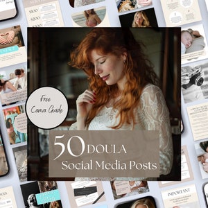 Doula Social Media Templates For Birth Worker, Instagram Template Postpartum Doula, Doula Social Media Post, Doula Social Media Content