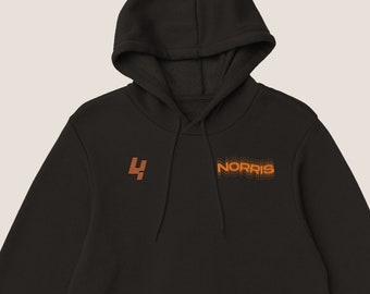 sweat à capuche de fan lando norris, sweat à capuche zippé numéro lando norris, idée cadeau lando norris, cadeau de fan norris f1, sweat à capuche avec texte lando norris, merch F1