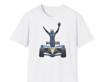 chemise graphique fernando alonso, Cadeau pour les fans de FA14, idée cadeau Fernando Alonso, victoire d'Alonso chez Renault, haut inspiré de la formule 1