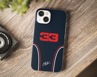 Étui Max Verstappen, étui de téléphone 33, étui iPhone, étui Samsung, cadeau verstappen, idée cadeau Max Verstappen, étui signature verstappen