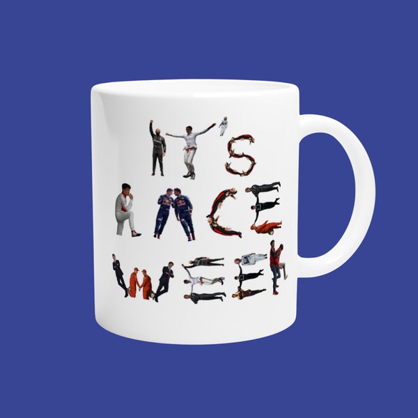 race week f1 coffee mug, f1 lover gift idea, funny f1 gifts for him, race week f1 meme cup, funny formula one mug, unique formula one cup