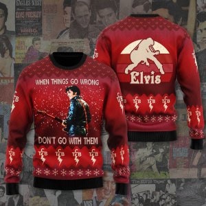 Discover Elvis Christmas 2023 Hässliche Weihnachten 3D Pullover