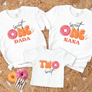 Sweet One Birthday Outfit Two Sweet Birthday Outfit Donut Birthday Shirt Donut Birthday Outfit Donut Grow Up Outfit Donut Theme Party Tshirt
