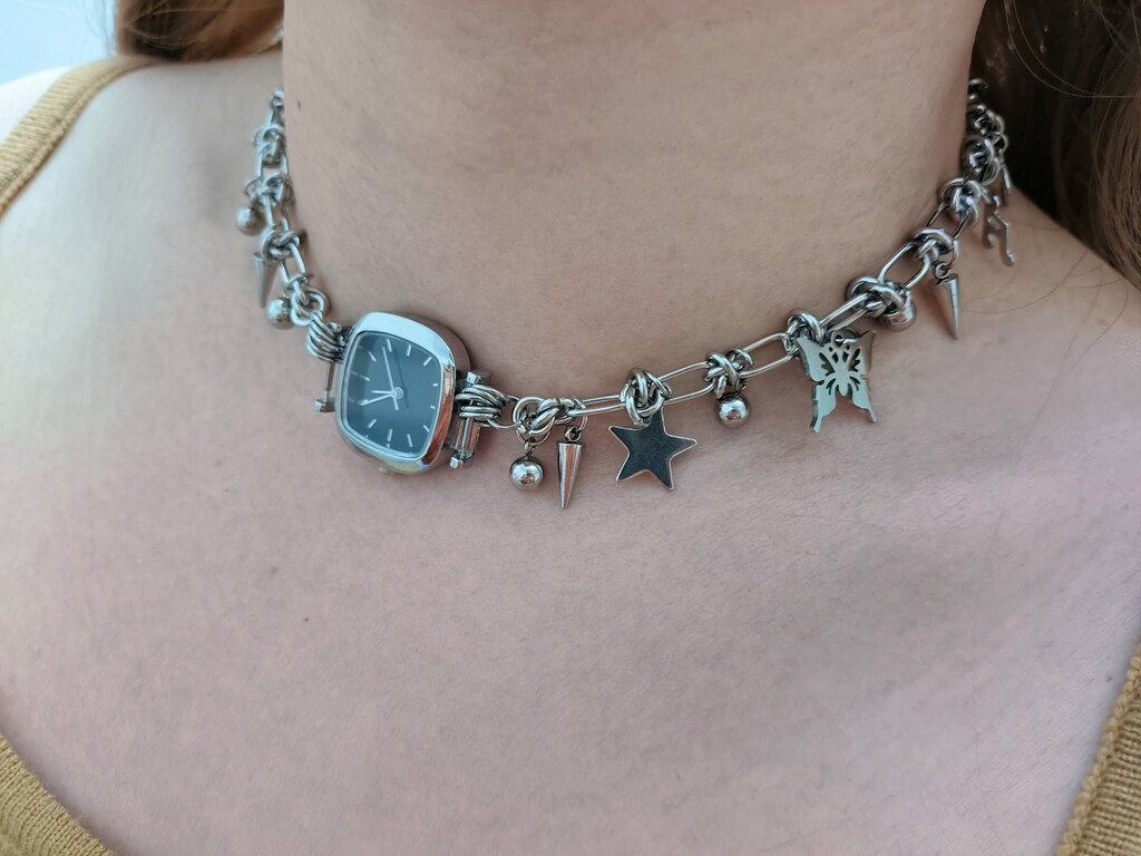 Anello E Collana Y2K Gothic Punk Cuore Con Spine - Gioielli In Argento 925 Per Donne E Uomini, Regalo San Valentino