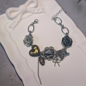 Punkklocka Chokerhalsband, Konstinspirerat Funky Klockhalsband Cyberpunk Y2K Grungehalsband, Nyckfullt Halsband, Trendigt Clutter Coolt Halsband bild 7