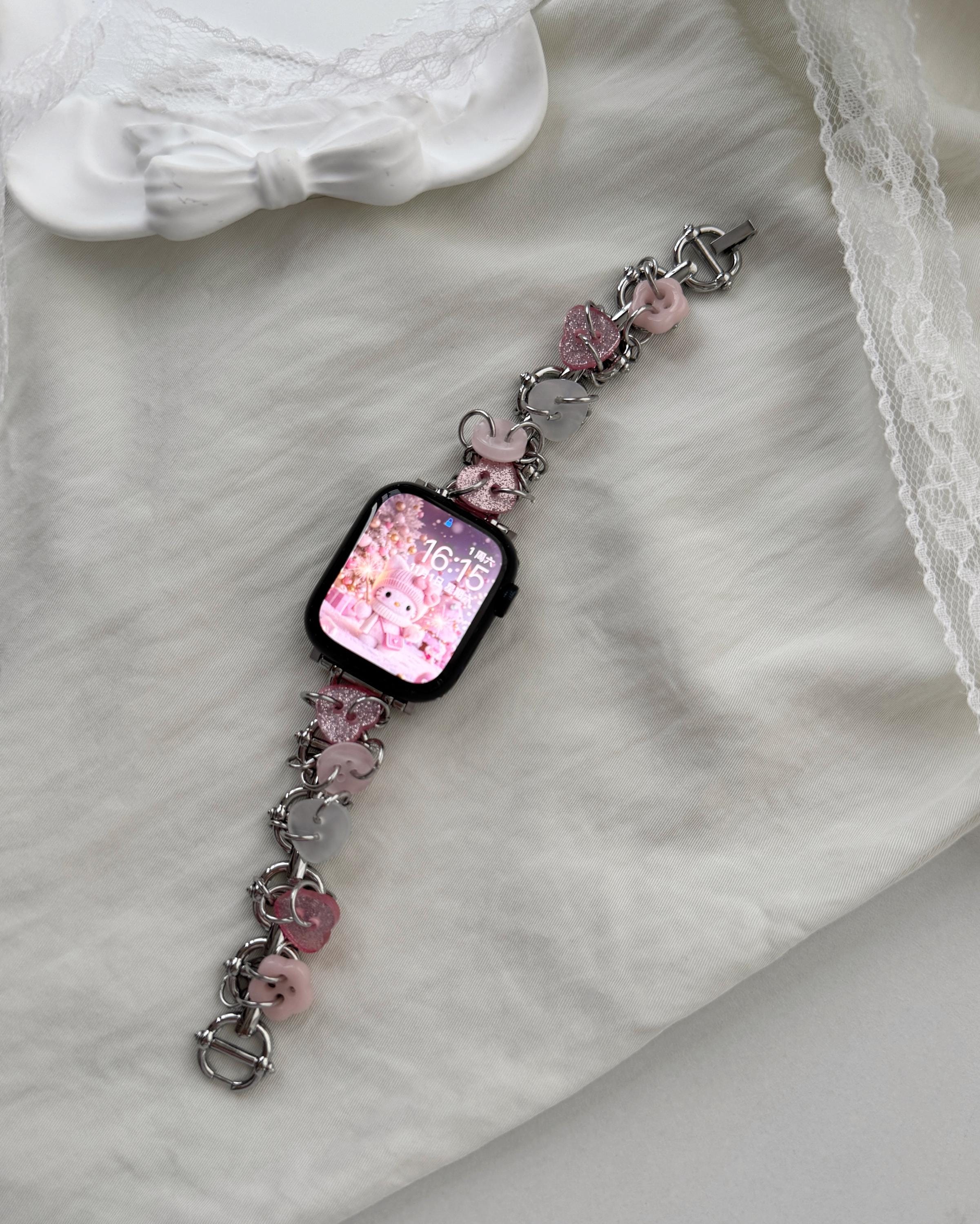 かわいいApple Watchストラップ、Apple Watch用ハンドメイドリスト 