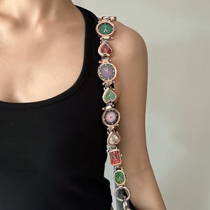 Cadena vintage para bolso o reloj, cadena decorativa para bolso, correa única estilo Y2K, correa de hombro estética punk, cadena extraíble para bolsos