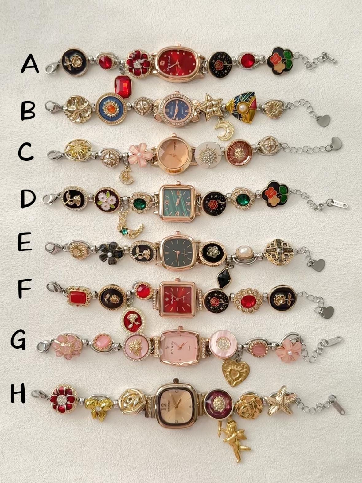 Handmade Vintage Rose Bracelet Watch | One-of-a-Kind Repurposed Unique Timepiece Repurposed Vintage Watch Bracelet - Etsy main image 3