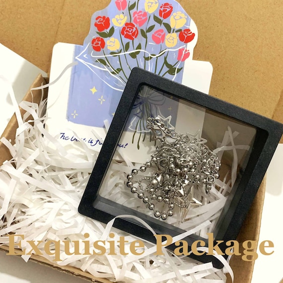 Abstract Handmade Metal Necklace With Moon and Star Lock and